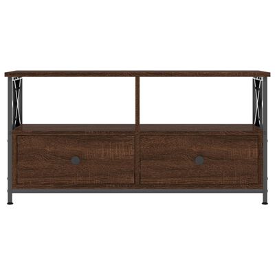vidaXL Έπιπλο Τηλεόρασης Καφέ Δρυς 90x33x45 εκ. Επεξ. Ξύλο/Σίδερο