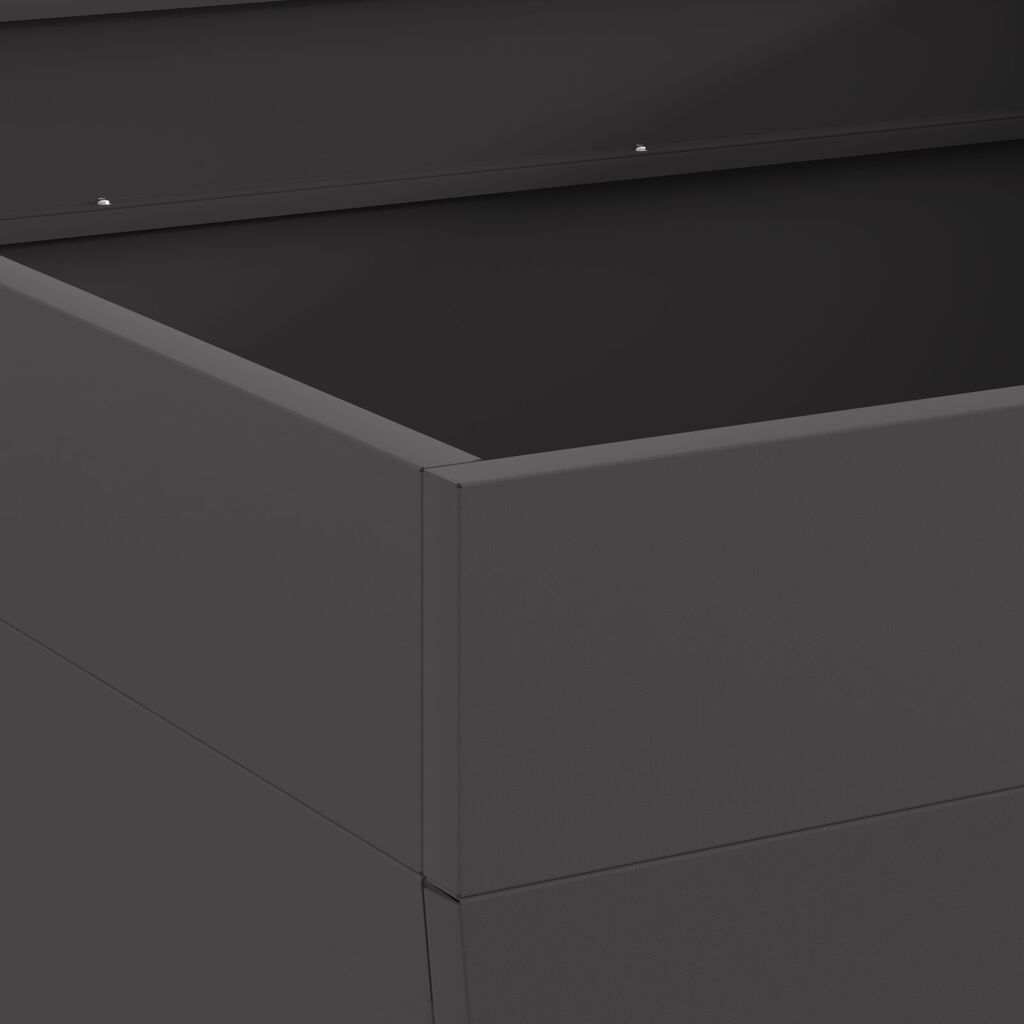 vidaXL Τζάκι Τετράγωνο Μαύρο 80x80x43 εκ. Ατσάλι