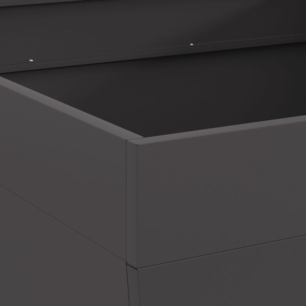 vidaXL Τζάκι Τετράγωνο Μαύρο 80x80x43 εκ. Ατσάλι