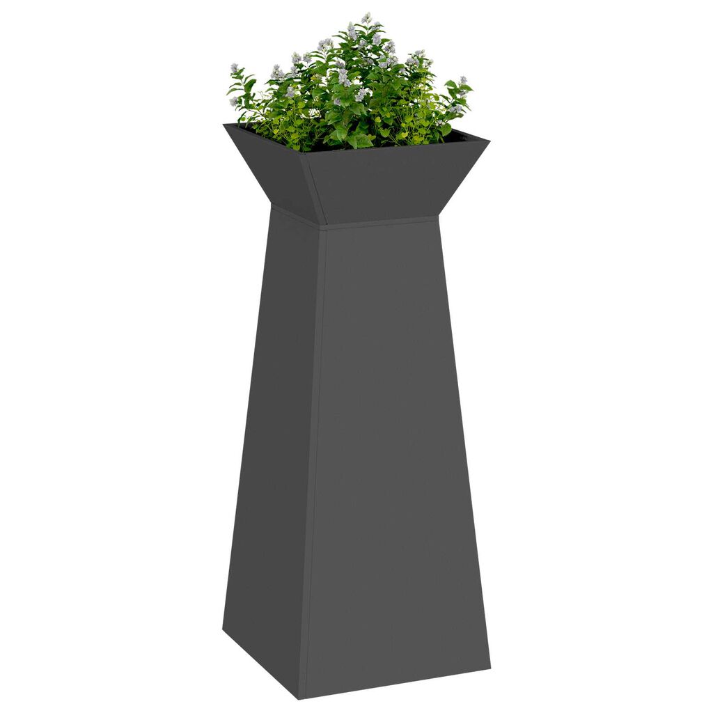 vidaXL Στήριγμα Φυτών Μαύρο Μέταλλο 40 x 40 x 101 cm Διακοσμητικά Ένθετα