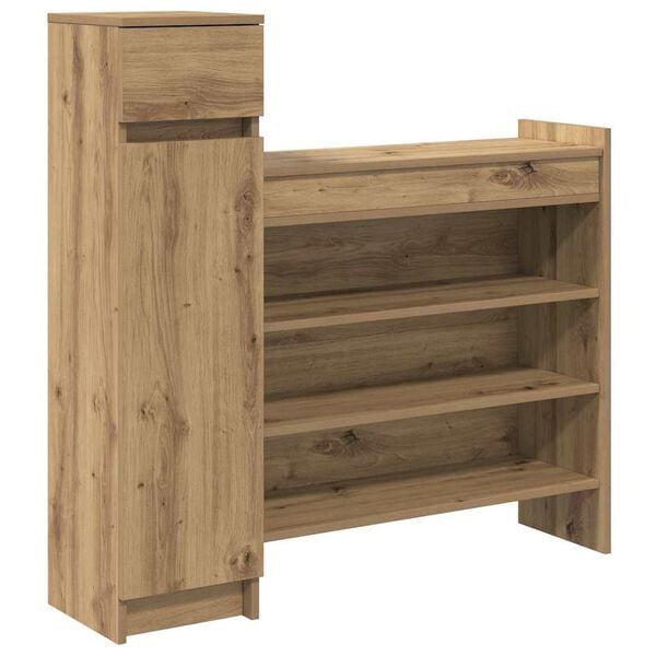 vidaXL &Nu;&tau;&omicron;&upsilon;&lambda;ά&pi;&alpha; &Pi;&alpha;&pi;&omicron;&upsilon;&tau;&sigma;&iota;ώ&nu; &mu;&epsilon; &sigma;&upsilon;&rho;&tau;ά&rho;&iota; Artisan Oak 100,5 x 28 x 100 &epsilon;&kappa;
