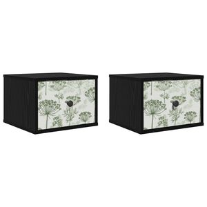 vidaXL &Tau;&omicron;ί&chi;&omicron;&upsilon; &kappa;&omicron;&mu;&omicron;&delta;ί&nu;&omicron; GOTHA 2 &tau;&mu;&chi;. &Mu;&alpha;ύ&rho;&eta; &Delta;&rho;&upsilon;&sigmaf; 36 x 33 x 25 &epsilon;&kappa;.