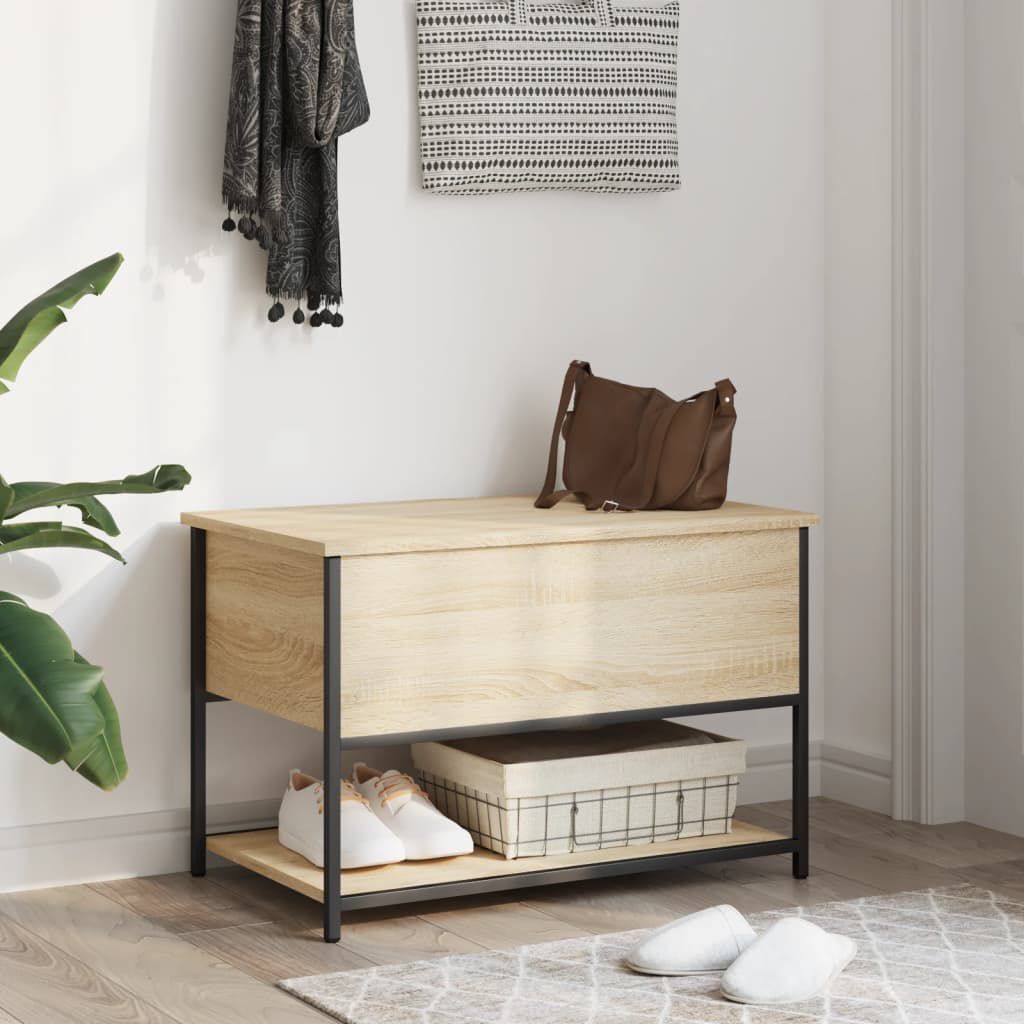 vidaXL Παγκάκι Αποθήκευσης Sonoma Δρυς 70x42,5x47 εκ. Επεξεργ. Ξύλο