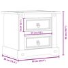 vidaXL Κομοδίνο Corona 53x39x50 εκ. από Μασίφ Ξύλο Πεύκου