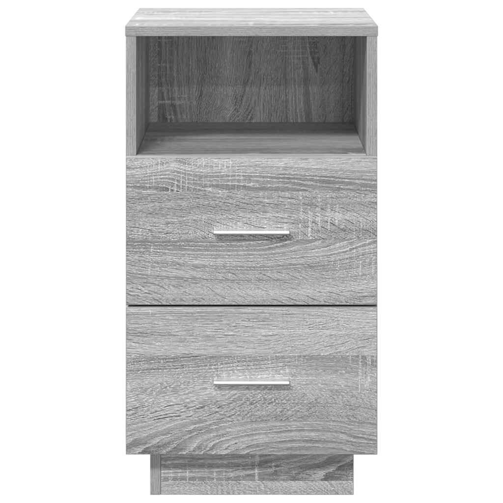 vidaXL Κομοδίνο με 2 συρτάρια Γκρι Sonoma 36x36x68 εκ.