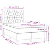 vidaXL &Kappa;&rho;&epsilon;&beta;ά&tau;&iota; Boxspring &mu;&epsilon; &Sigma;&tau;&rho;ώ&mu;&alpha; & LED &Mu;&pi;&lambda;&epsilon; 120x190&epsilon;&kappa;. &Upsilon;&phi;&alpha;&sigma;&mu;ά&tau;&iota;&nu;&omicron;