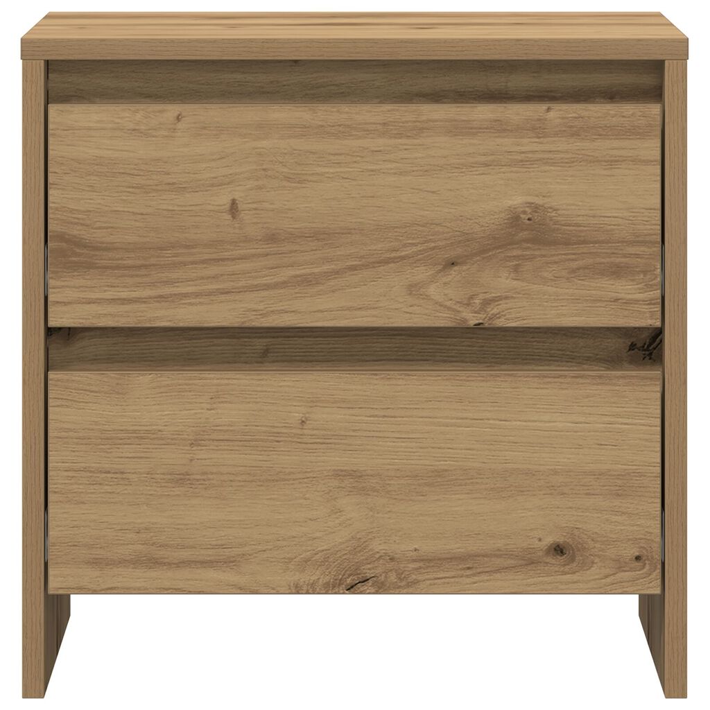 vidaXL Κομοδίνο 2 τεμ Καλλιτεχνική Δρυς 45x34x44,5 εκ Επεξεργασμένο ξύλο