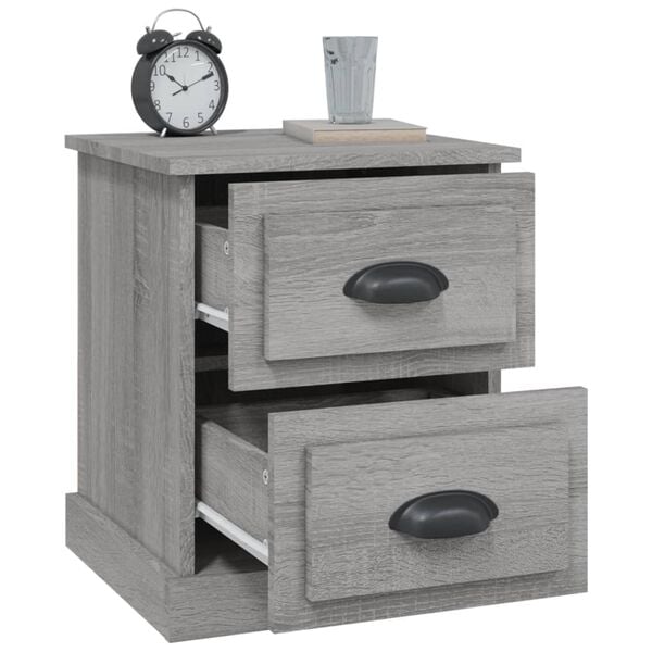 vidaXL Κομοδίνο Γκρι Sonoma 39x39x47,5 εκ. από Επεξεργασμένο Ξύλο