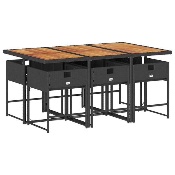 vidaXL &Sigma;&epsilon;&tau; &Tau;&rho;&alpha;&pi;&epsilon;&zeta;&alpha;&rho;ί&alpha;&sigmaf; &Kappa;ή&pi;&omicron;&upsilon; 7 &Tau;&epsilon;&mu;. &Mu;&alpha;ύ&rho;&omicron; &Sigma;&upsilon;&nu;&theta;&epsilon;&tau;&iota;&kappa;ό &Rho;&alpha;&tau;ά&nu; &mu;&epsilon; &Mu;&alpha;&xi;&iota;&lambda;ά&rho;&iota;&alpha;