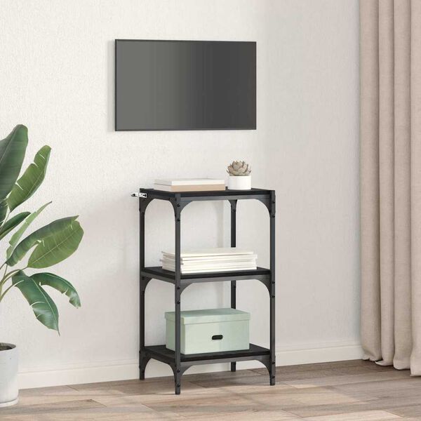 vidaXL Βιβλιοθήκη Μαύρη δρυς 40 x 33 x 70,5 εκ.