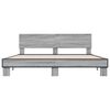 vidaXL Πλαίσιο Κρεβατιού Γκρι Sonoma 200x200 εκ. Επεξ. Ξύλο & Μέταλλο