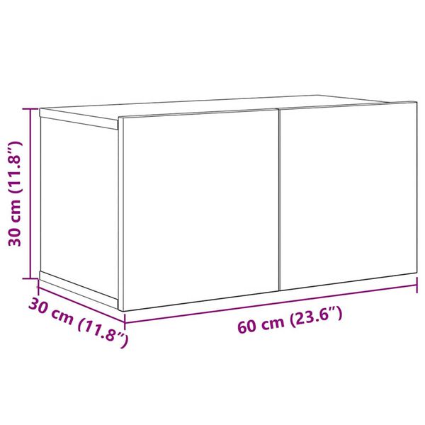 vidaXL Σετ επίπλου τηλεόρασης 6 pcs Παλαιό ξύλο 80 x 30 x 30 εκ