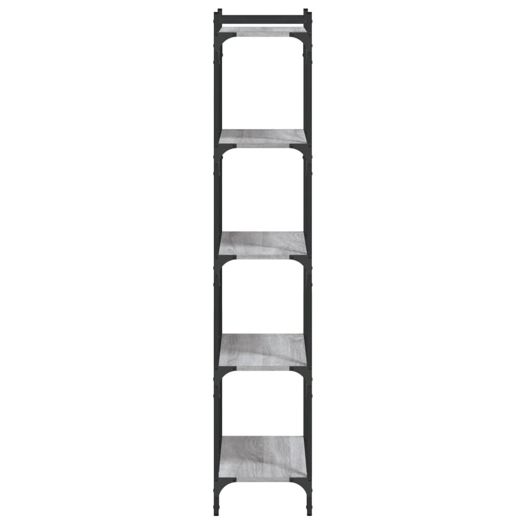vidaXL Βιβλιοθήκη 5 Επιπέδων Γκρι Sonoma 60x30x154 εκ. Επεξεργ. Ξύλο