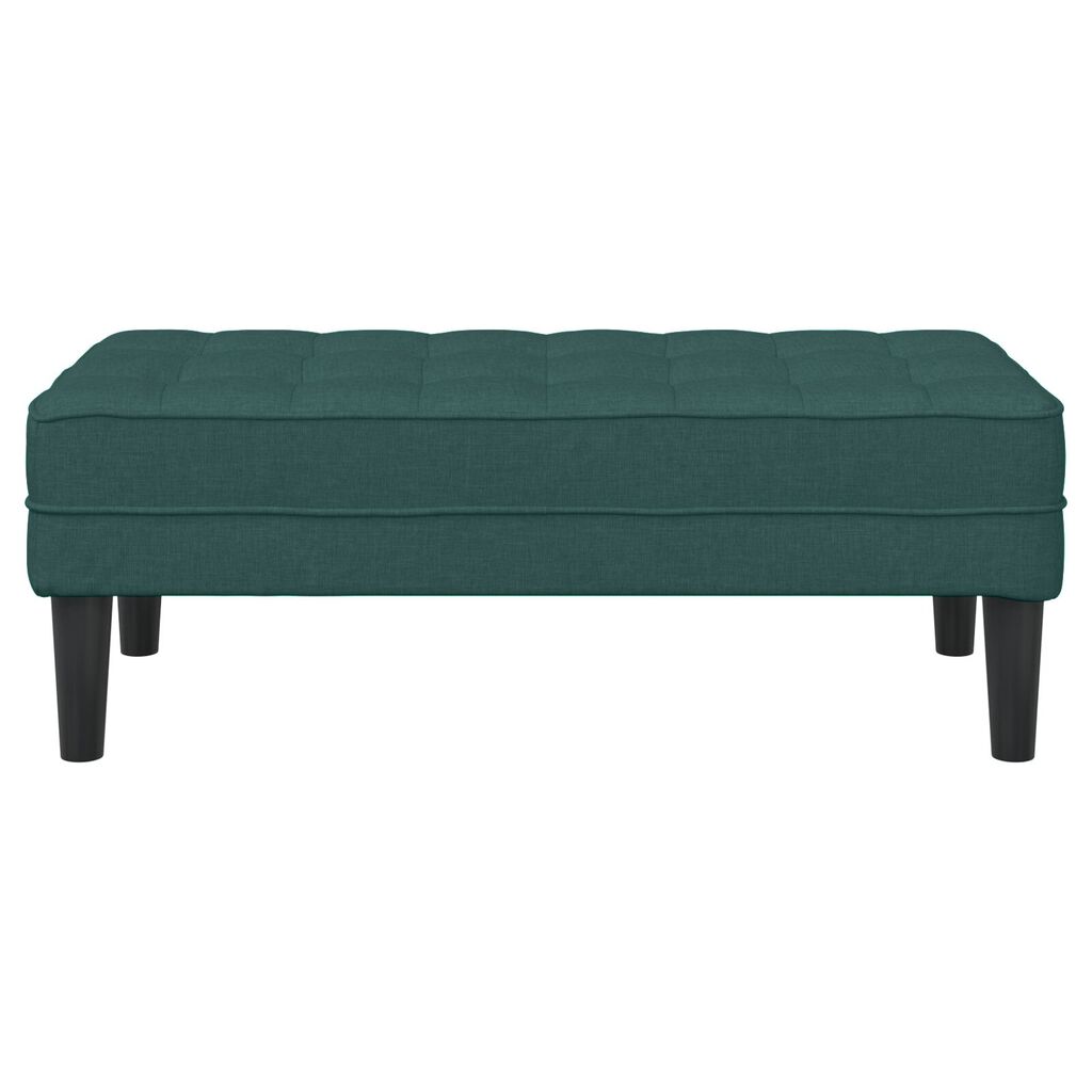 vidaXL Παγκάκι Σκούρο Πράσινο 113x57x39 εκ. Υφάσματος
