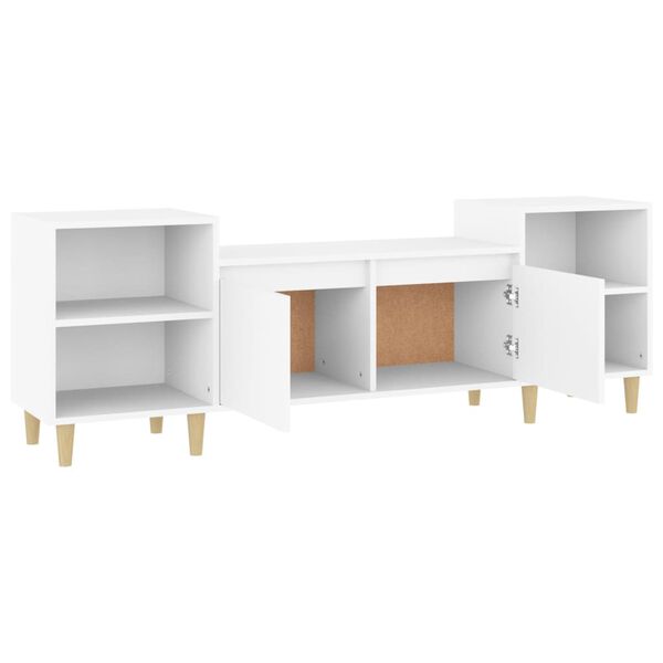 vidaXL Έπιπλο Τηλεόρασης Λευκό 160 x 35 x 55 εκ. Επεξεργασμένο Ξύλο