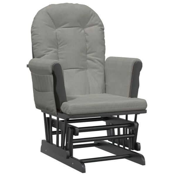 vidaXL Πολυθρόνα Relax Ανοιχτό Γκρι Υφασμάτινη με Σκαμπό