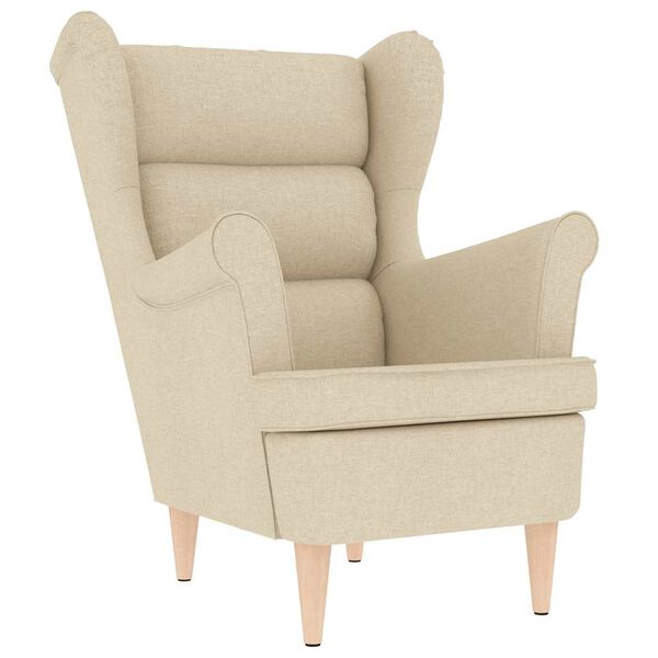 vidaXL πολυθρόνα Cream 74x84x100 cm Ύφασμα
