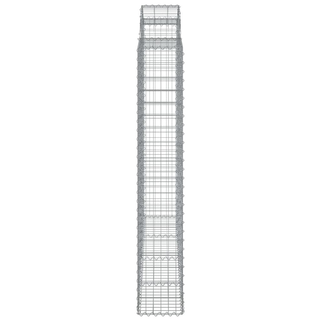 vidaXL Συρματοκιβώτια Τοξωτά 7 τεμ. 200x30x180/200 εκ. Γαλβαν. Ατσάλι