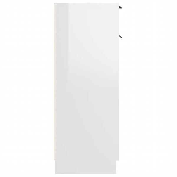 vidaXL Ντουλάπι Μπάνιου Γυαλιστερό Λευκό 32x33,5x90 εκ. Επεξεργ. Ξύλο