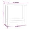 vidaXL Πάγκος Εργασίας Μαύρος 80x50x80 εκ. από Μασίφ Ξύλο Πεύκου