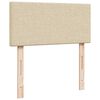 vidaXL Κρεβάτι Boxspring με Στρώμα Κρεμ 100 x 200 εκ. Υφασμάτινο