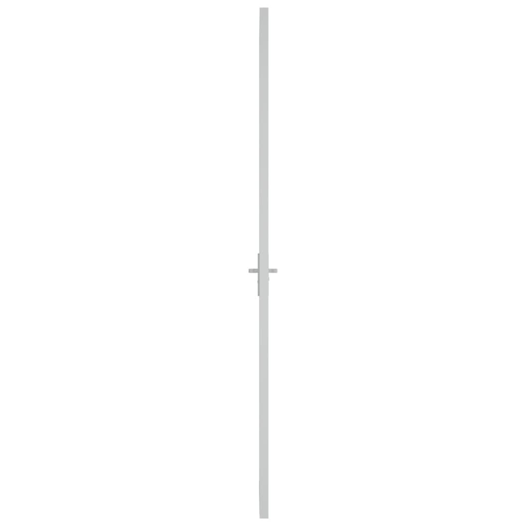 vidaXL Εσωτερική Πόρτα 102,5x201,5 εκ. Λευκή Ματ Γυαλί και Αλουμίνιο