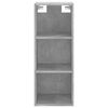 vidaXL Ντουλάπι Γκρι Σκυροδέματος 34,5x34x180 εκ. Επεξεργασμένο Ξύλο