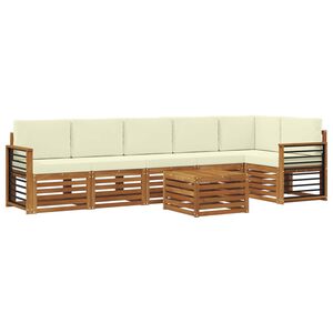 vidaXL &Sigma;&alpha;&lambda;&omicron;&nu;ά&kappa;&iota; &Gamma;&omega;&nu;&iota;&alpha;&kappa;&omicron;ύ &Kappa;&alpha;&nu;&alpha;&pi;έ &mu;&epsilon; &mu;&alpha;&xi;&iota;&lambda;ά&rho;&iota; 7 pcs &Phi;&upsilon;&sigma;&iota;&kappa;ό &kappa;&alpha;&iota; &Kappa;&rho;έ&mu;&alpha;