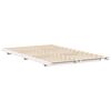 vidaXL Κρεβάτι δαπέδου Λευκό 135 x 190 cm Μασίφ ξύλο πεύκου