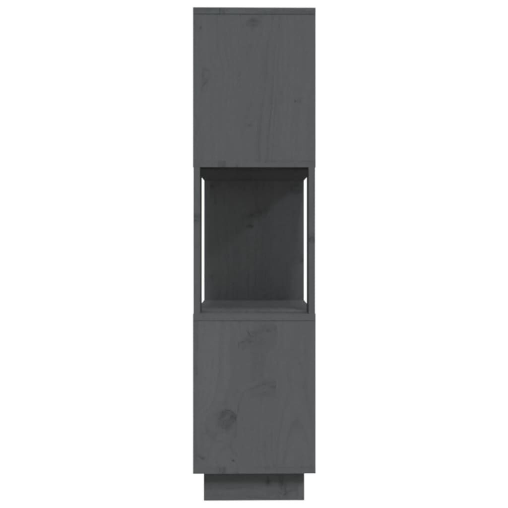 vidaXL Βιβλιοθήκη/Διαχωριστικό Χώρου Γκρι 80x25x101 εκ. Μασίφ Πεύκο