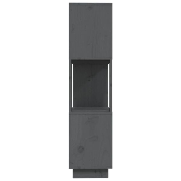 vidaXL Βιβλιοθήκη/Διαχωριστικό Χώρου Γκρι 80x25x101 εκ. Μασίφ Πεύκο