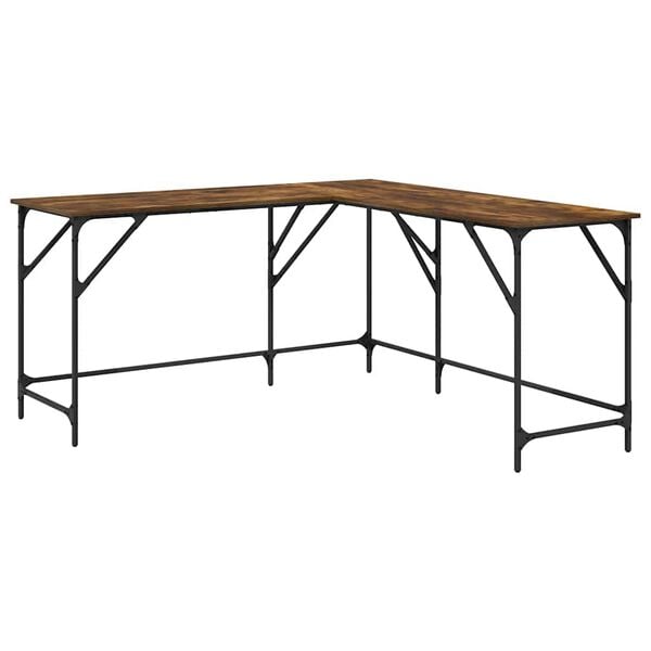 vidaXL Γραφείο Καπνιστή Δρυς 149x149x75 εκ. από Επεξεργασμένο Ξύλο