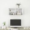 vidaXL Έπιπλο Τηλεόρασης Κρεμαστό Λευκό 37x37x72 εκ. από Επεξ. Ξύλο