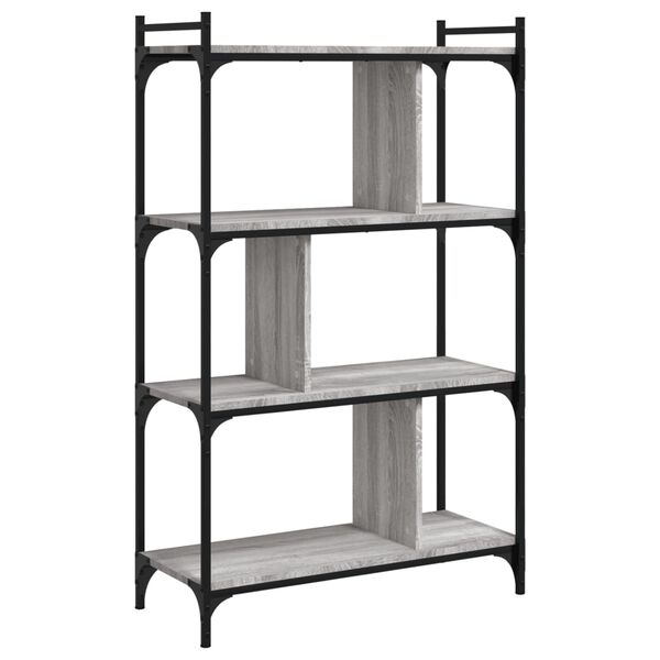 vidaXL Βιβλιοθήκη 4 Επιπέδων Γκρι Sonoma 76 x 32 x 123 εκ. Επεξ. Ξύλο