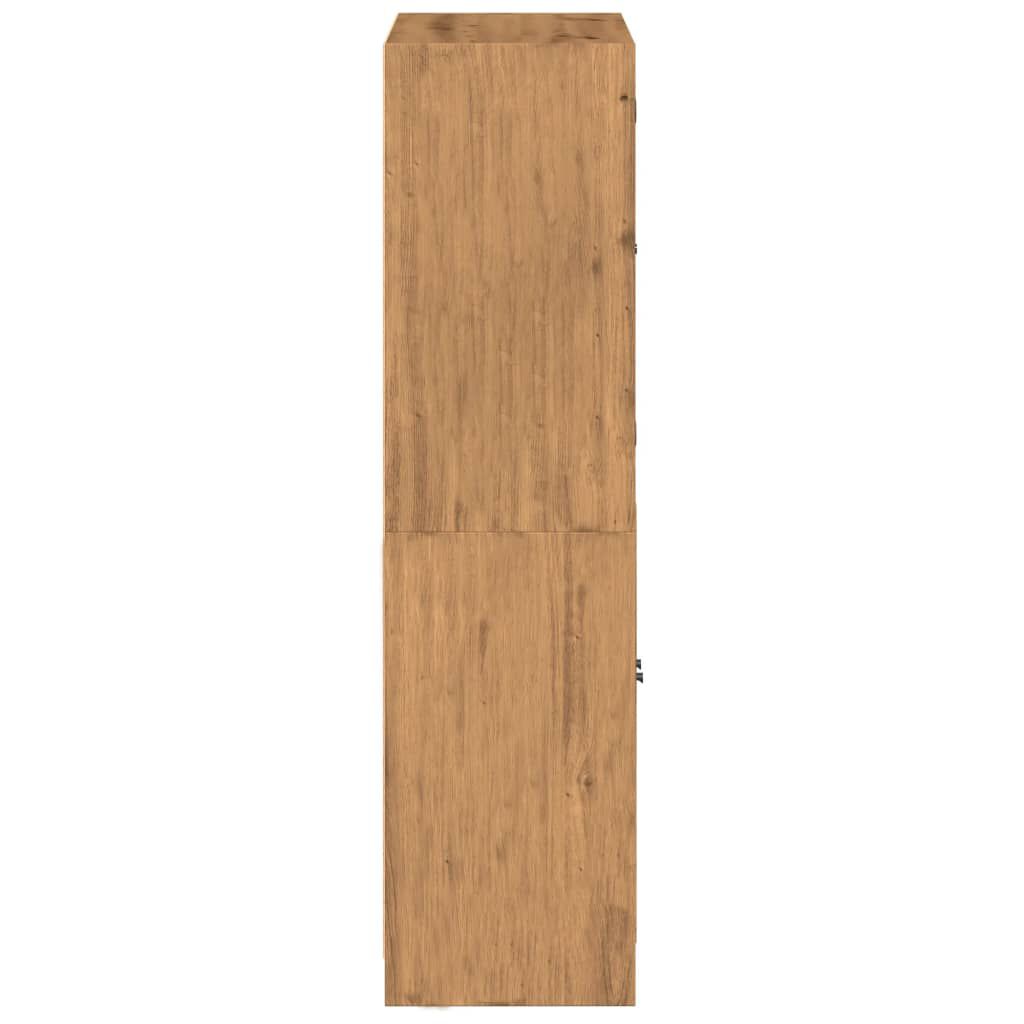 vidaXL Ντουλάπα με Πόρτες Αρτισιανή Δρυς 68x37x142 εκ. Επεξ. Ξύλο