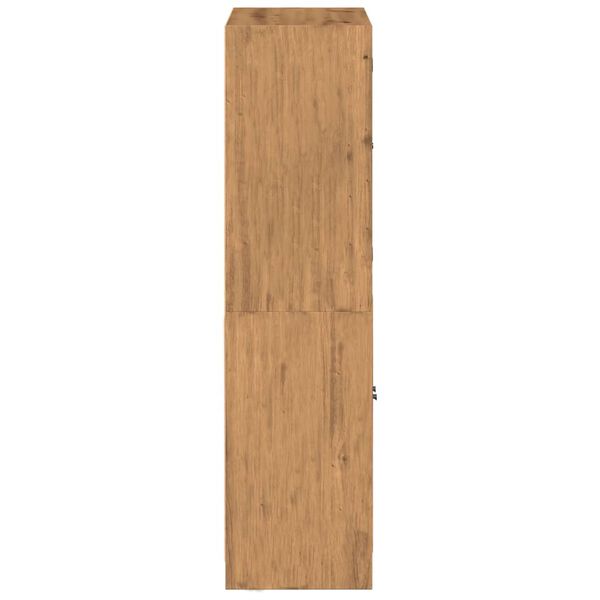 vidaXL Ντουλάπα με Πόρτες Αρτισιανή Δρυς 68x37x142 εκ. Επεξ. Ξύλο