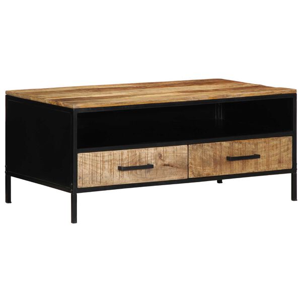 vidaXL Τραπεζάκι Καφέ 90x50x40 cm Μασίφ Ξύλο Ρουστίκ Μάνγκο