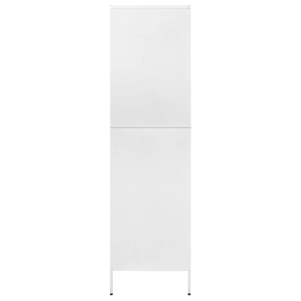 vidaXL Ντουλάπα Λευκή 90 x 50 x 180 εκ. από Ατσάλι