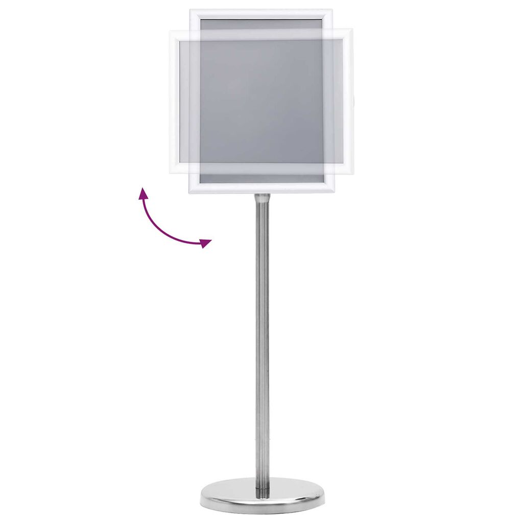 vidaXL Βάσεις Αφισών 2 pcs Ασημί 32.5x 24 x 78 εκ Κράμα Αλουμινίου