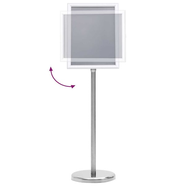 vidaXL Βάσεις Αφισών 2 pcs Ασημί 32.5x 24 x 78 εκ Κράμα Αλουμινίου