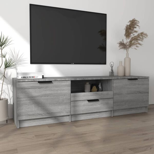 vidaXL Έπιπλο Τηλεόρασης Γκρι Sonoma 140x35x40 εκ. Επεξεργασμένο Ξύλο