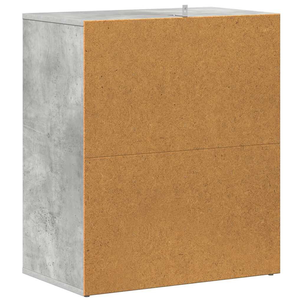 vidaXL Παπουτσοθήκη Γκρι Σκυροδέματος 60 x 35 x 70 εκ. από Επεξ. Ξύλο