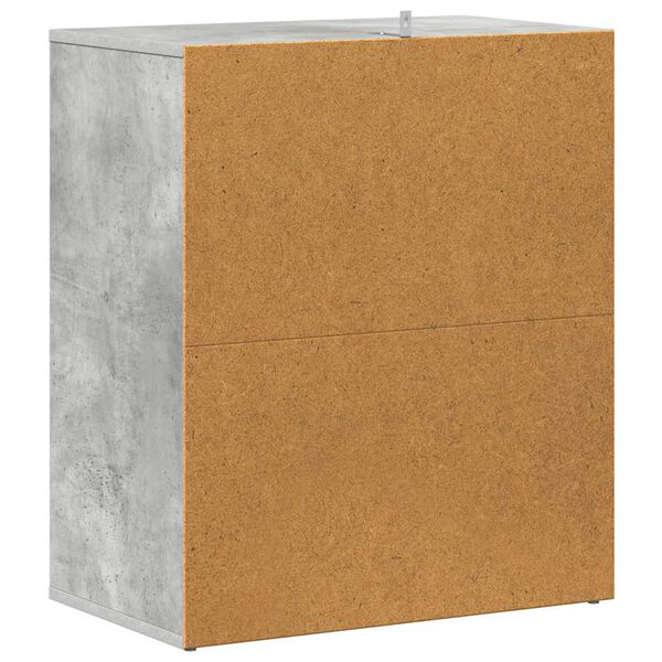 vidaXL Παπουτσοθήκη Γκρι Σκυροδέματος 60 x 35 x 70 εκ. από Επεξ. Ξύλο