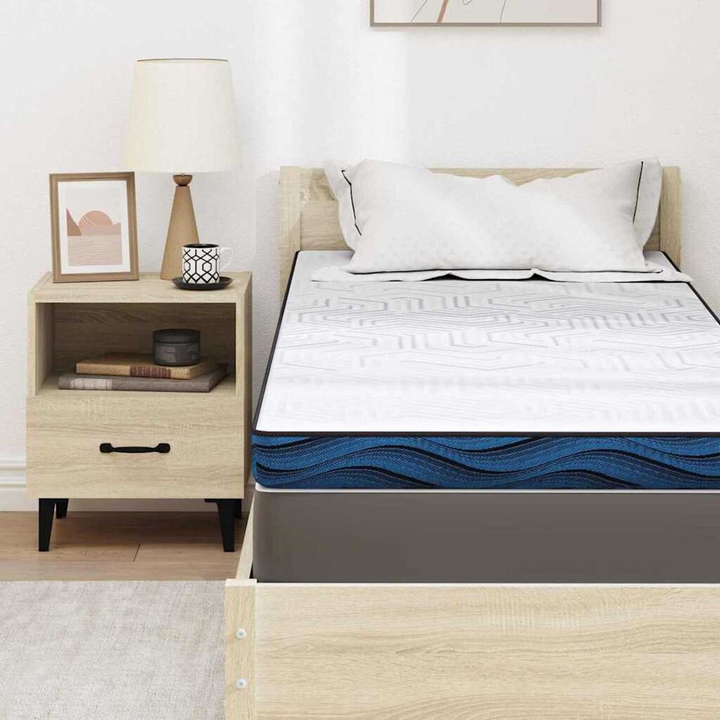 vidaXL Στρώματα Λευκό και μπλε 70 x 200 cm Αφρός μνήμης τζελ