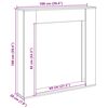 vidaXL Πλαίσιο Τζακιού Καπνιστή Δρυς 100x20x100 εκ. από Επεξ. Ξύλο