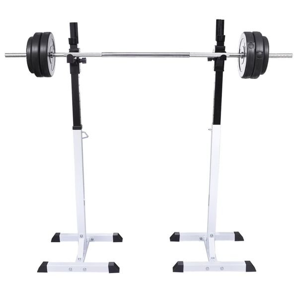 vidaXL Ορθοστάτης Μπάρας/Squat Rack με Σετ Μπάρα και Αλτήρες 30,5 κ.