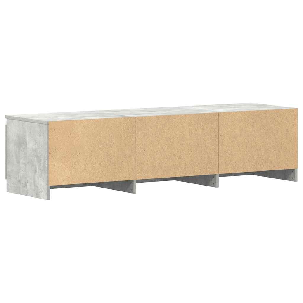 vidaXL Έπιπλο Τηλεόρασης Γκρι Σκυροδέματος 140x40x35,5 εκ. Επεξ. Ξύλο