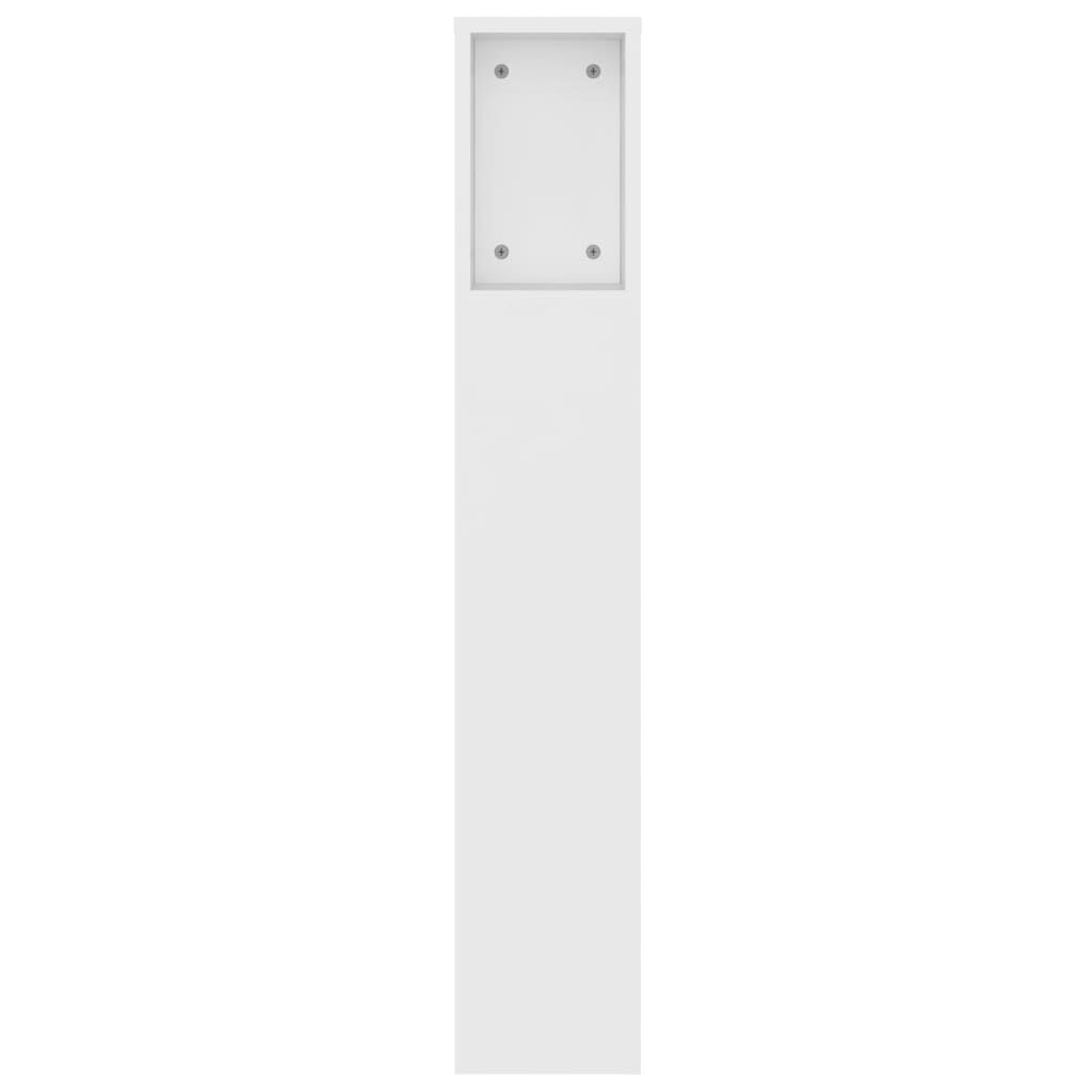 vidaXL Κεφαλάρι Με Αποθηκευτικό Χώρο Λευκό 140 x 18,5 x 104,5 εκ.