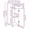 vidaXL Ντουλάπι Μπάνιου Μαύρο 30 x 35 x 80 εκ Επεξεργασμένο ξύλο