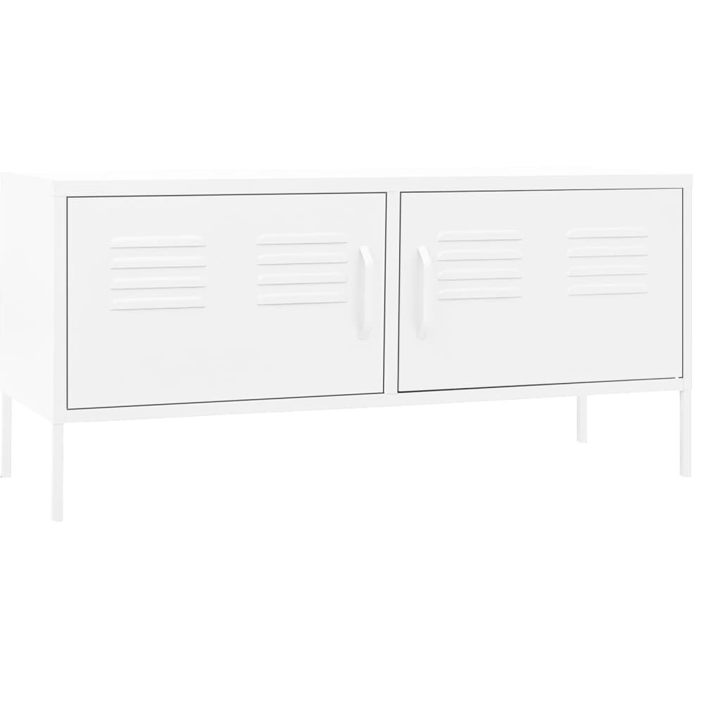 vidaXL Έπιπλο Τηλεόρασης Λευκό 105x35x50 εκ. από Ατσάλι